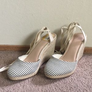 Kelly & Katie lace up wedge espadrilles